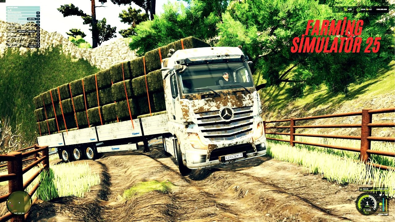 Farming Simulator 25   RESHADE ULTRA REALİCTİC GAMEPLAY  -MERCEDES BENZ ACTROS 1863 2020  -