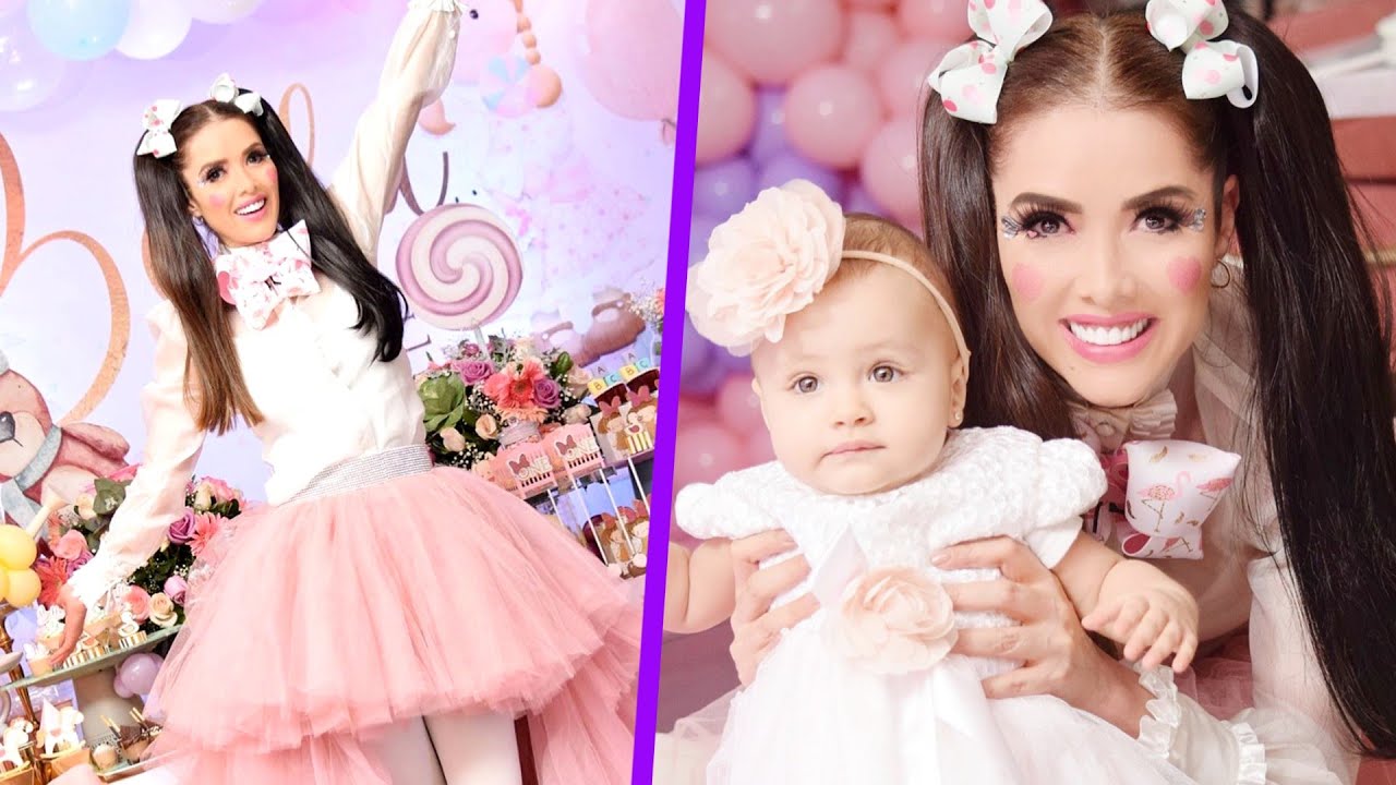 Marlene Favela se viste de muñeca para celebrar el primer cumpleaños de su hija
