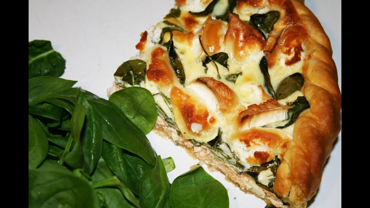 Tarte au saumon épinards chèvre facile