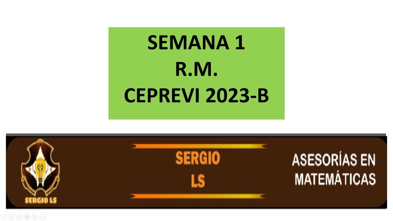 RM CEPREVI 2023-B || RAZONAMIENTO LOGICO 1