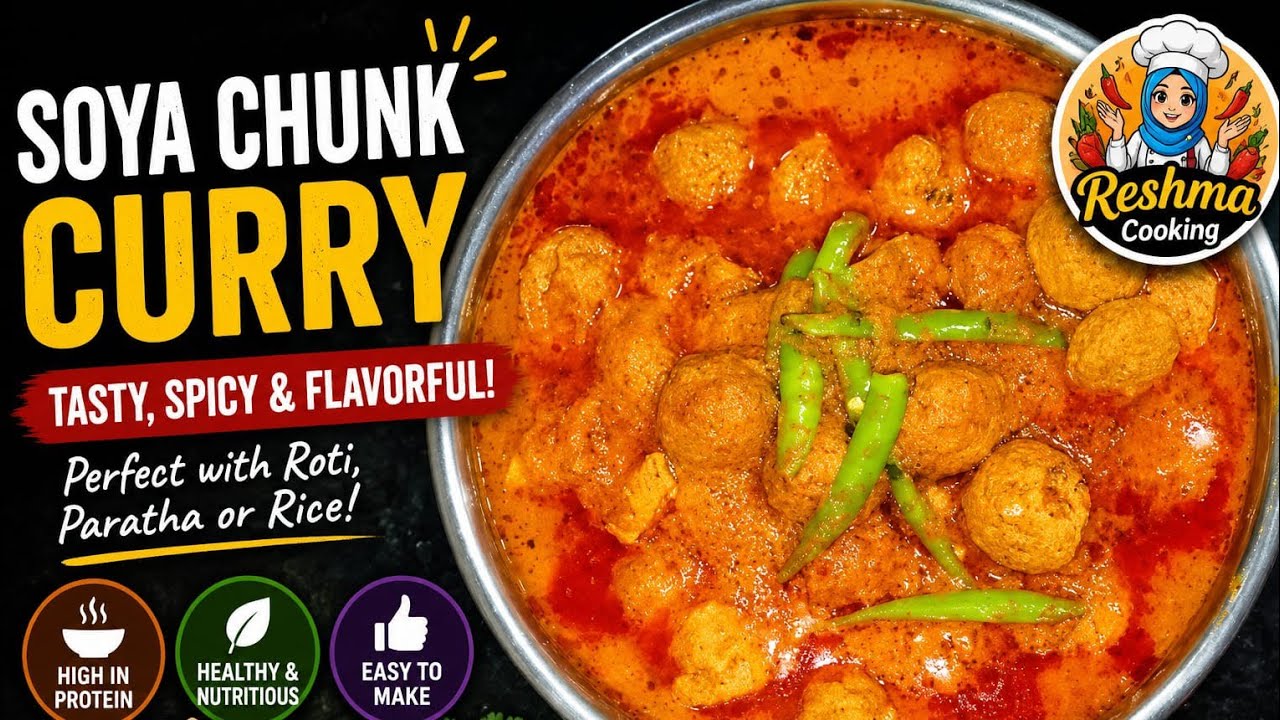 Soyabean, Restaurant style soya chunks curry | Restaurant Style Soya Curry