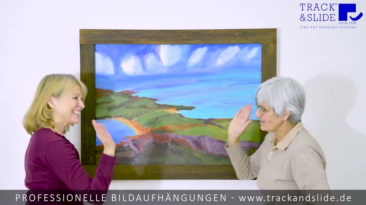 Bildaufhänger | Schwere Bilder aufhängen |  Bilderaufhängesysteme von Track&Slide | Bilderhaken