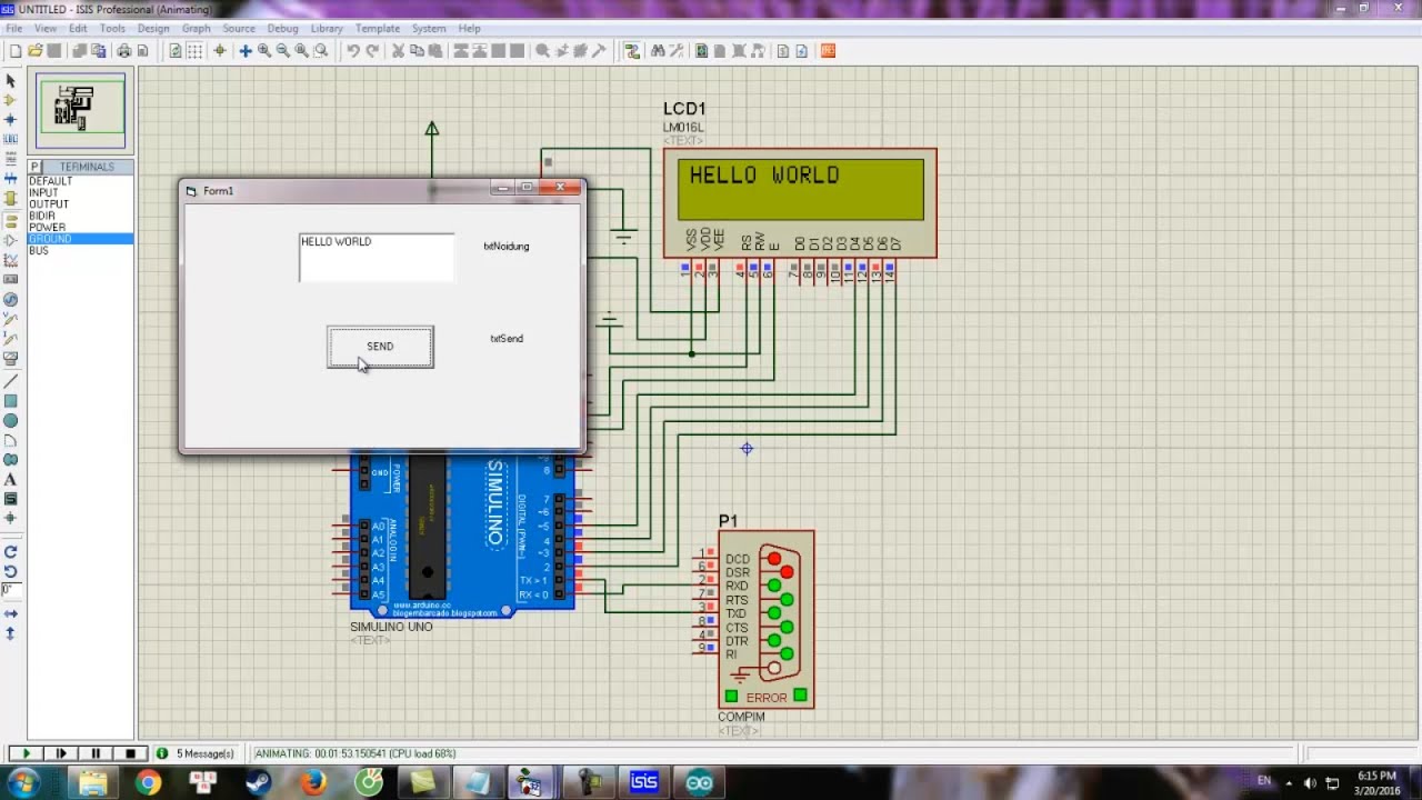 Arduino + Visual Basic 6.0 + LCD