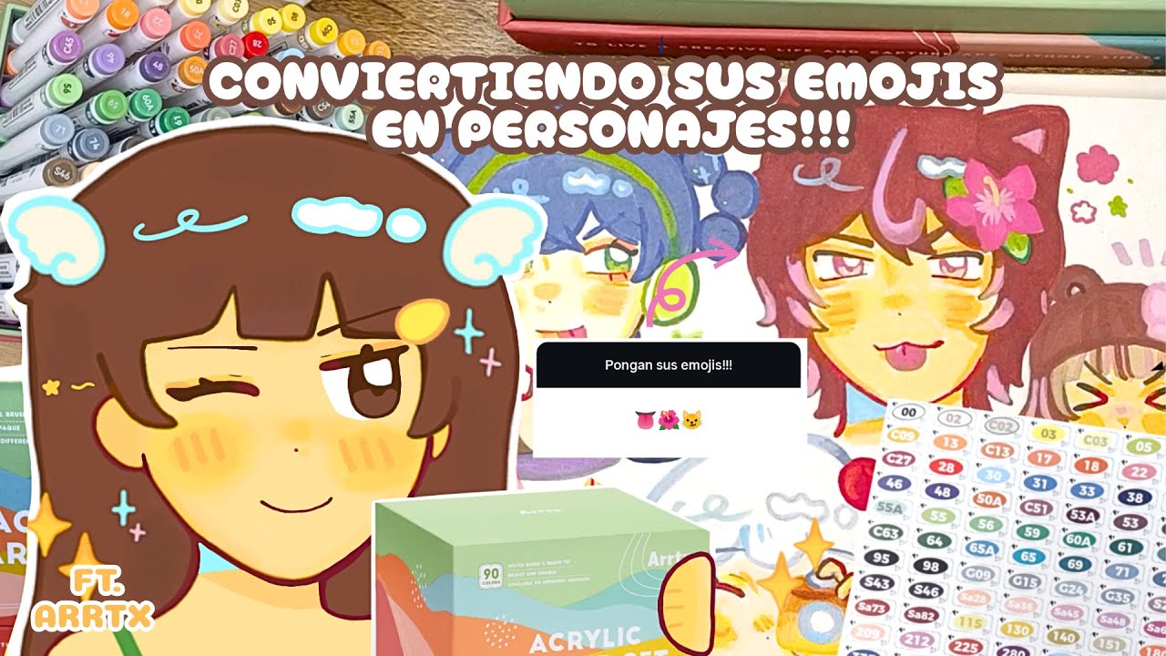 DIBUJANDO sus COMBOS de EMOJIS !!! ft.Arrtx 90 B ⋆𐙚₊˚⊹♡ Cherupgoods