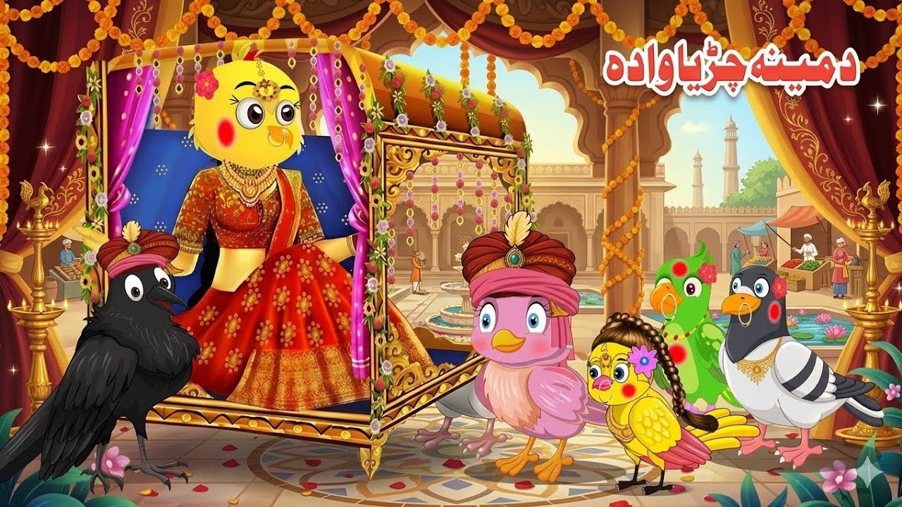 Meena chirya Wedding Day's | Pashto Cartoon Moral kahani | Pashto Story by Haider Pashto Cartoon 
