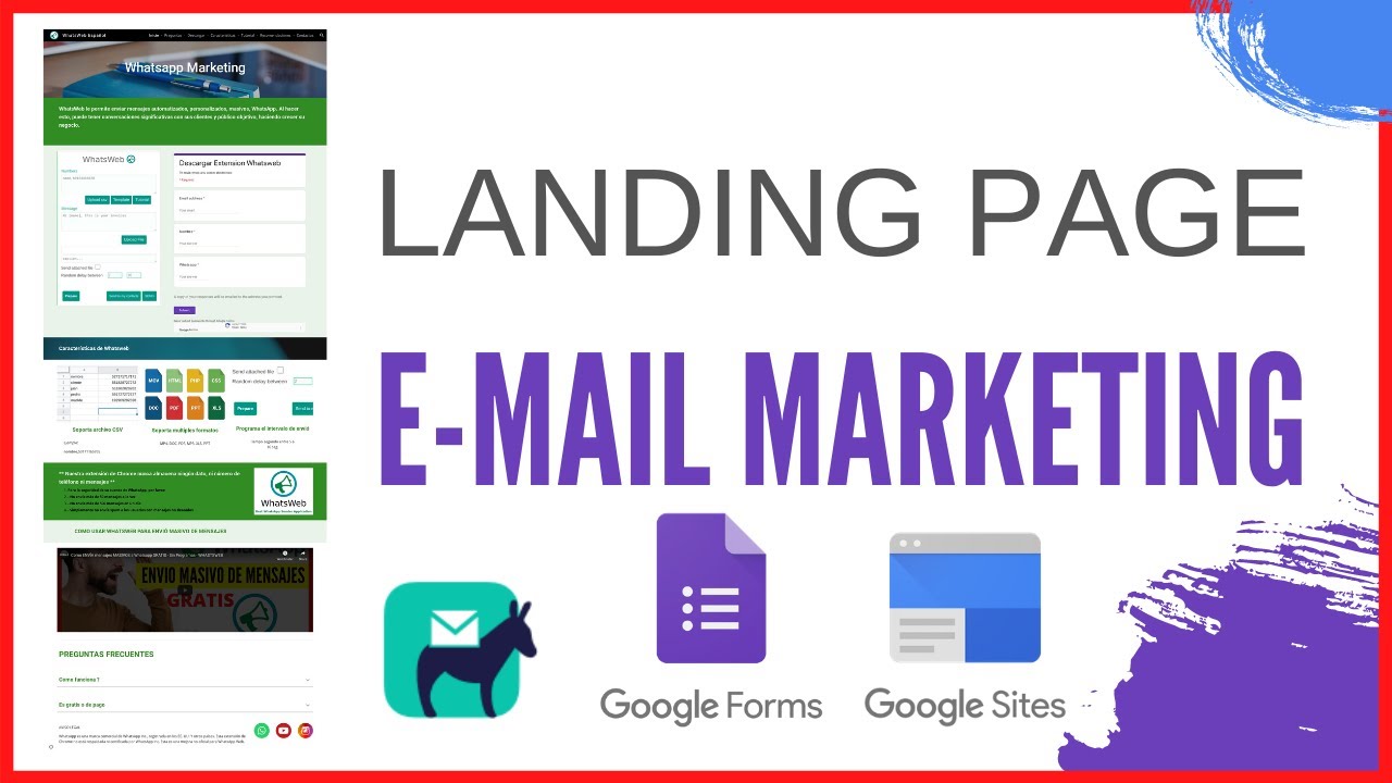 Como crear una Landing Page con Google Sites + E-Mail Marketing con Google Formularios🏮