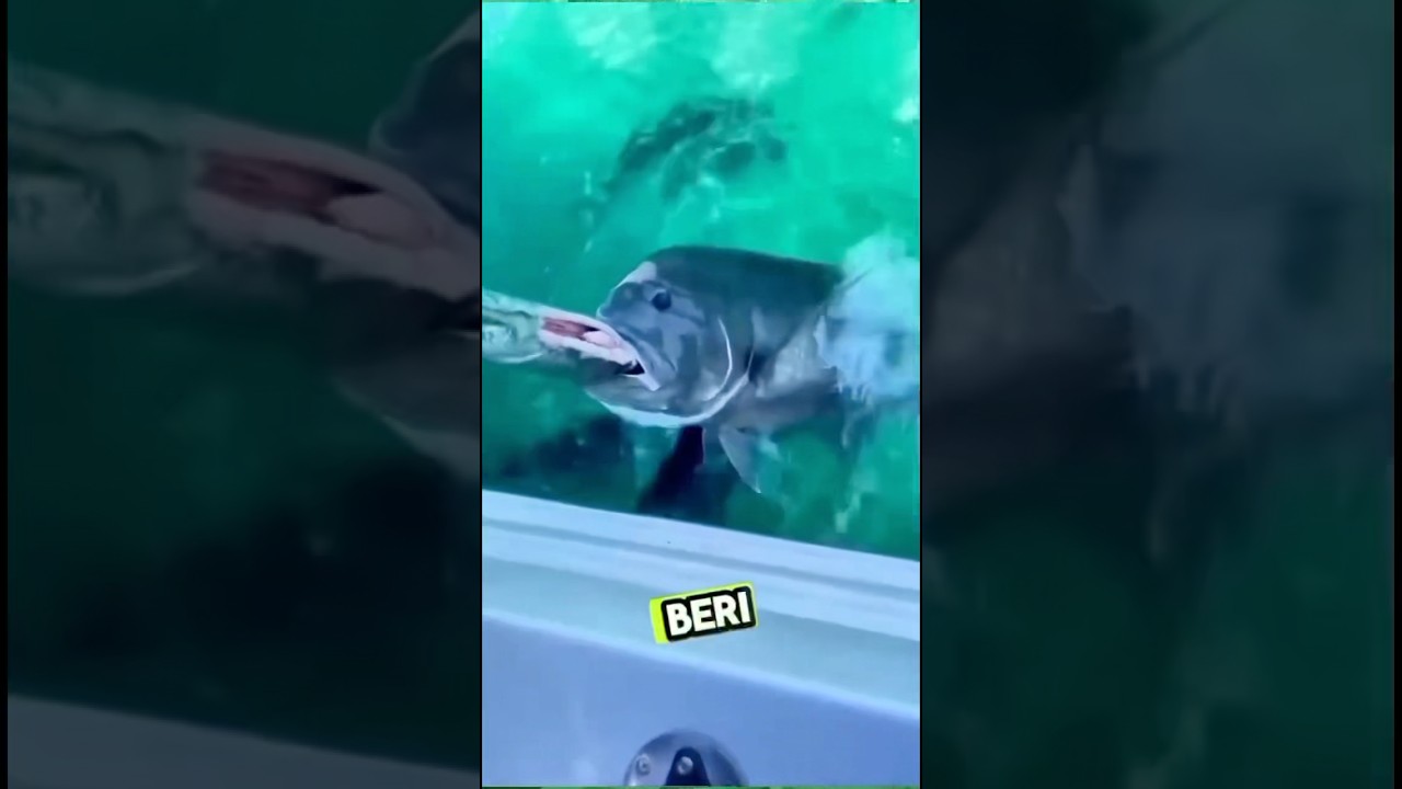 Memberi makan ikan mangrove jack monster #shorts #mangrovejack #ikanlautsegar #mancingmantap