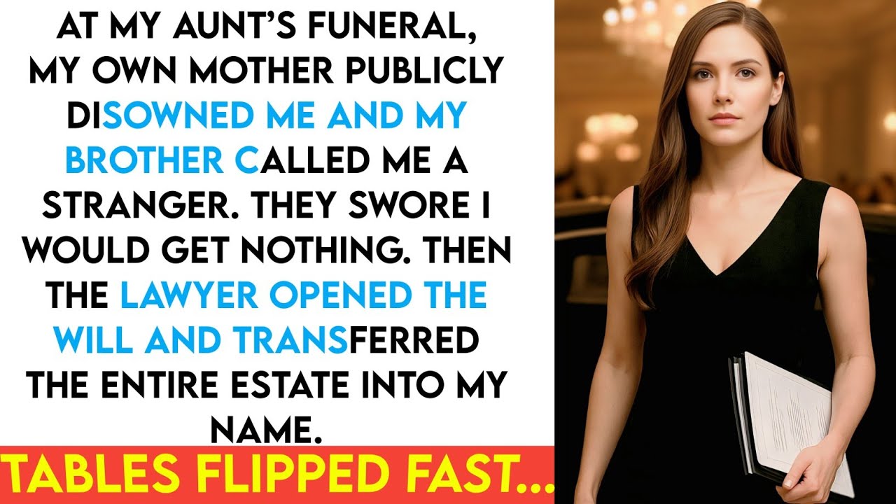 My Mom Said I Wasn’t Family at My Aunt’s Funeral… Then the Will Was Read 