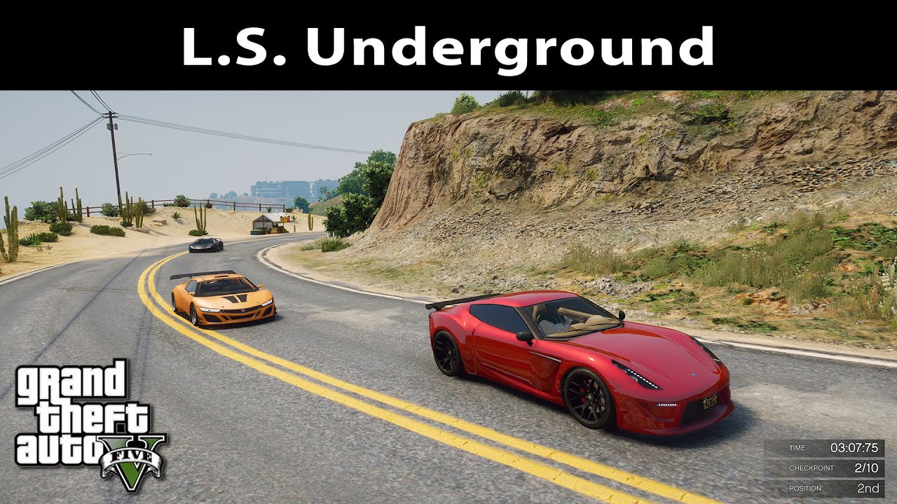 Как установить мод Los Santos Underground в GTA 5 / Как создать гонку в ГТА 5 / Гоночный мод