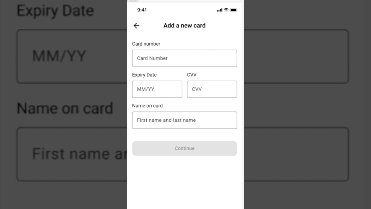 Simple &ldquo;add a new card/payment method&rdquo; in deposit page #ui #productdesign