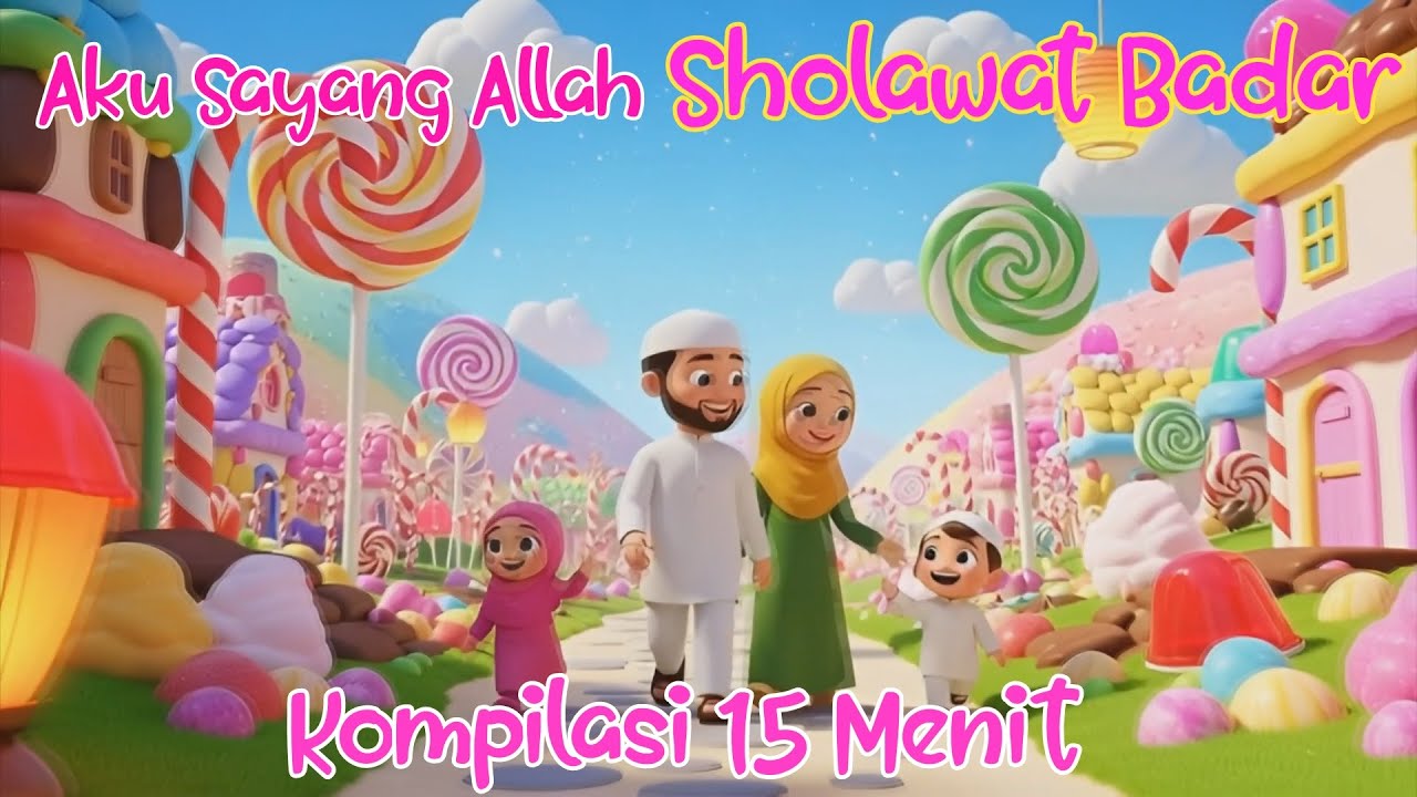 Kompilasi 15 menit - Aku Sayang Allah - Sholawat Badar - Sholawat Nariyah -   Tholal Badru Alaina