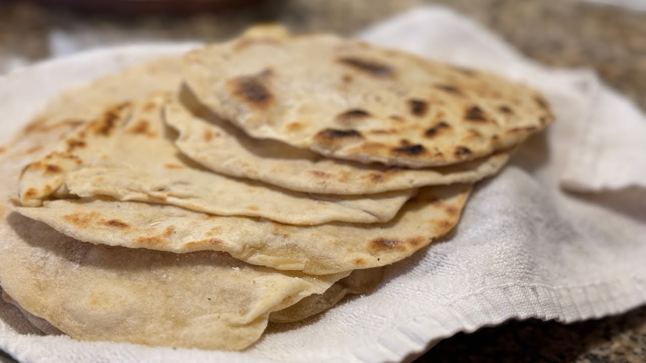 Light and fluffy flour tortilla made with sourdough starter discard.