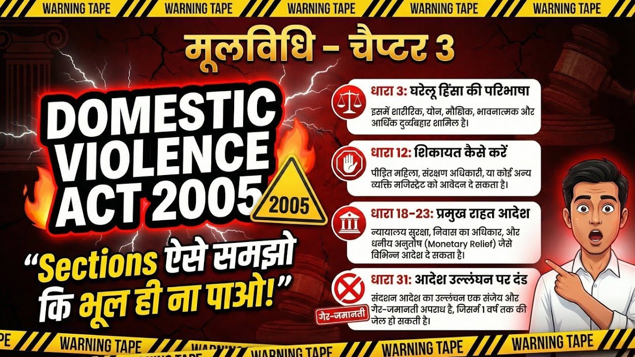 🚨मूलविधि | Domestic Violence Act 2005 | Sections ऐसे समझो कि भूल ही ना पाओ | New Version Trick 🚨