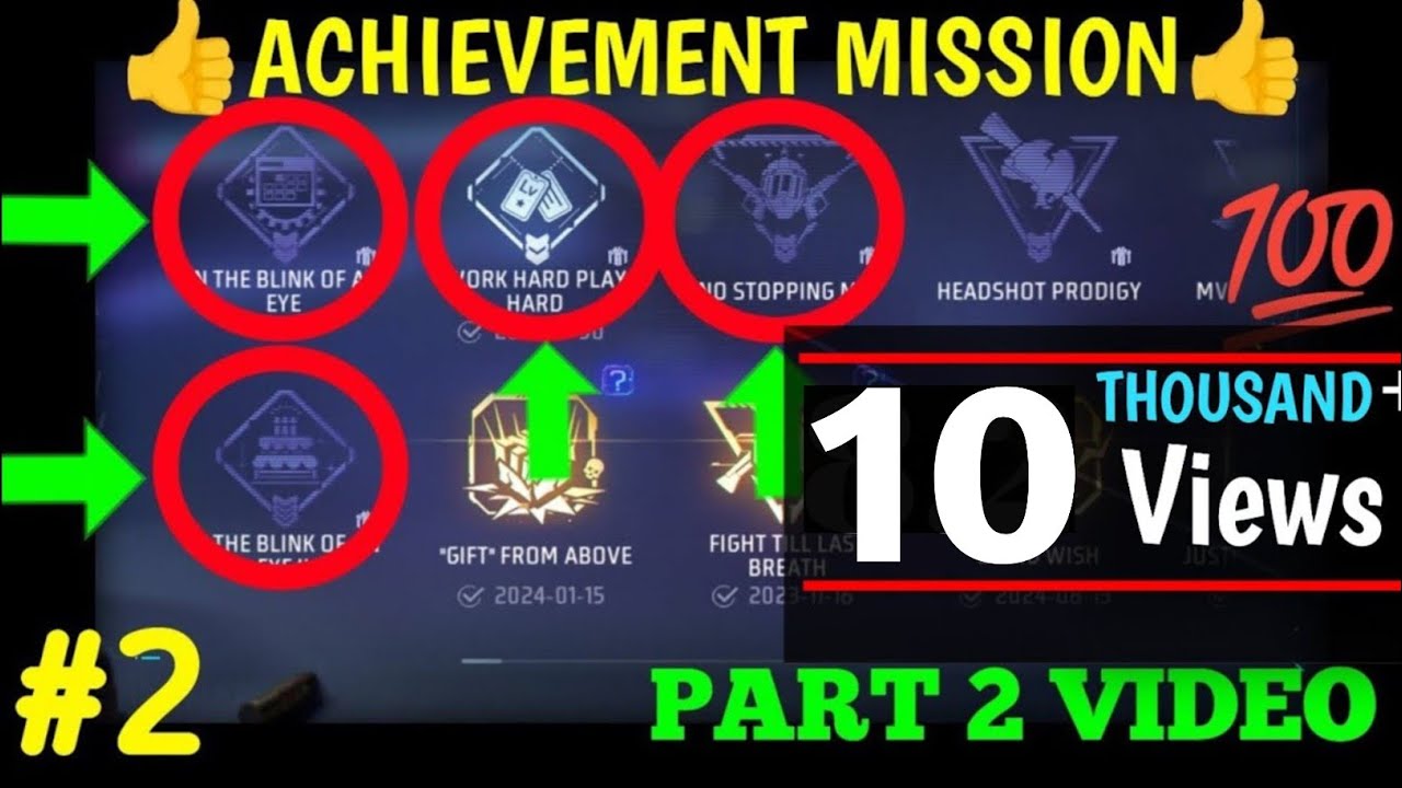 Get Free The Achievement Emote + How to Complete all the Achievements Mission.🔥🔥#part2