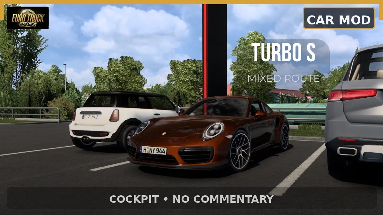 ETS2 Porsche 911 Turbo S Drive: Paris to Dortmund (Cockpit View • No Commentary)