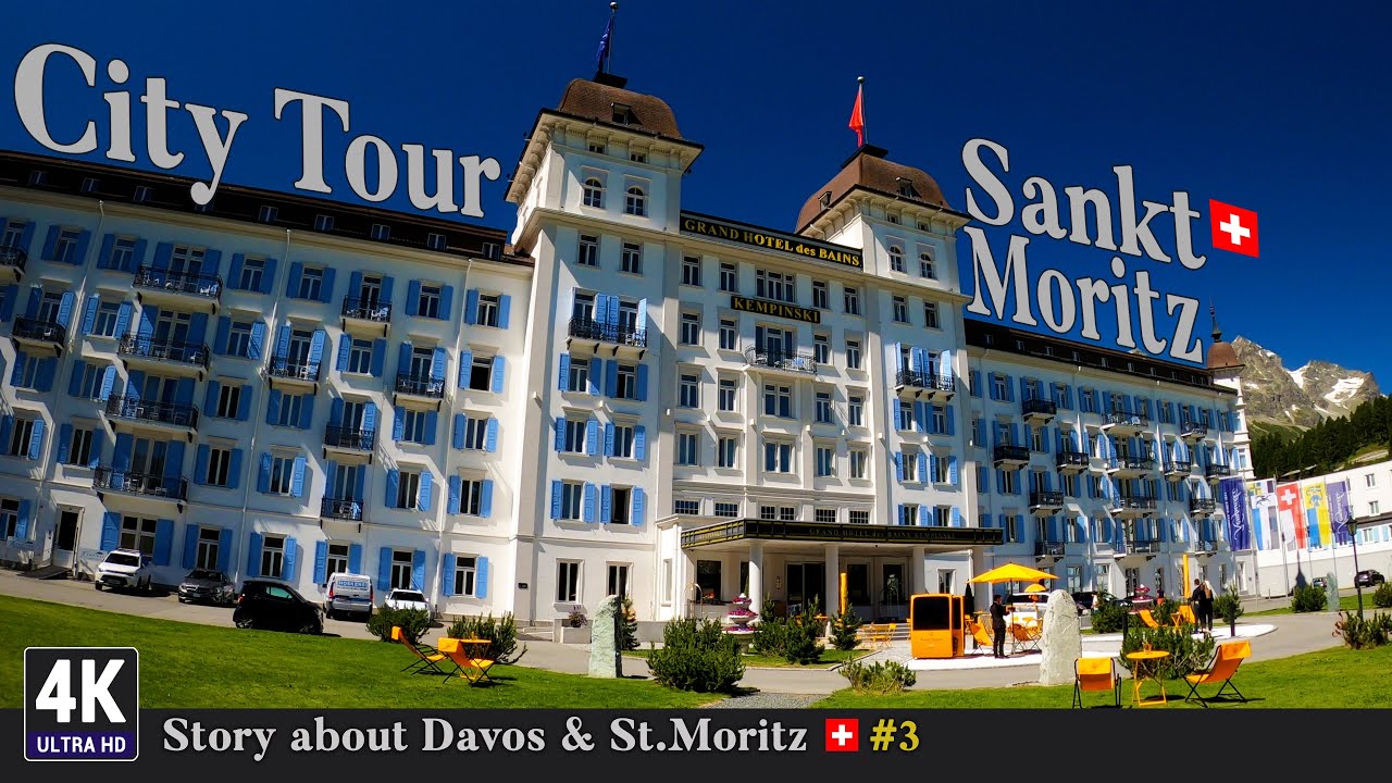 Davos & St.Moritz 🇨🇭 Ep#3 - Sankt Moritz City Walking Tour in Graubünden Grisons Switzerland