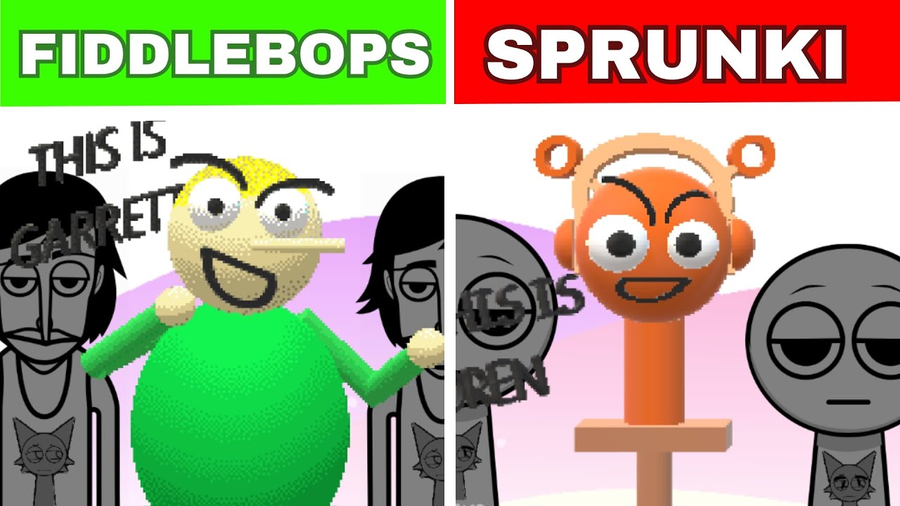FiddleBops Original VS FiddleBops But Sprunky (новый мод)