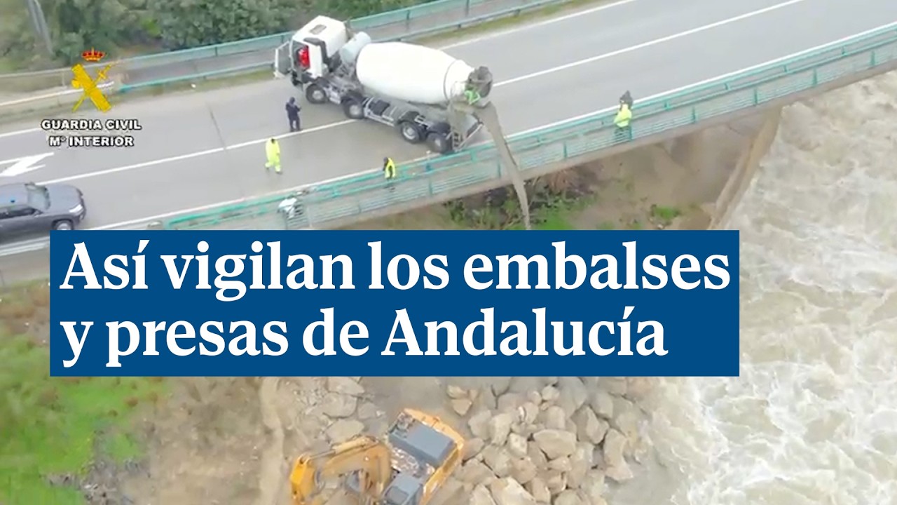 Así vigilan los embalses y las presas de Andalucía ante el riesgo de daños por las últimas borrascas