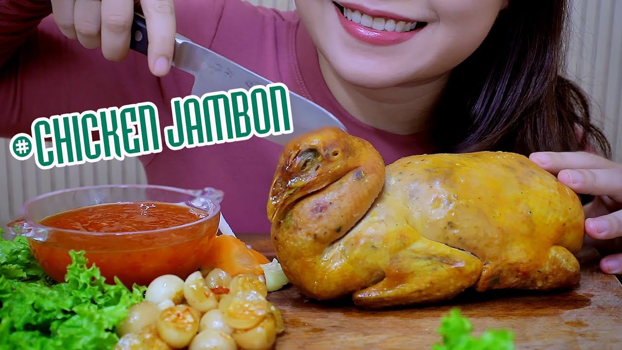 ASMR Chicken Jambon , EXTREME CHEWY EATING SOUNDS | LINH-ASMR