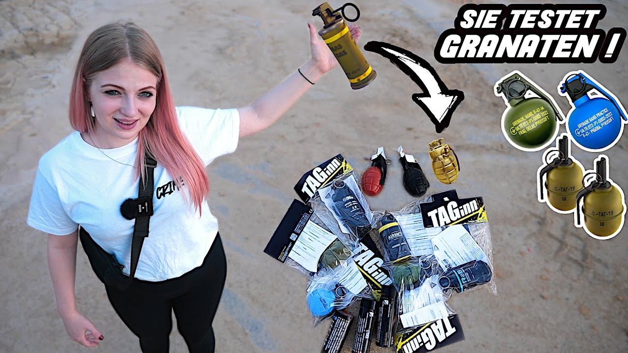 Handgranaten Test 💣💥 Flash & Splitter Granaten + XXL Smokes mit Reiszündung !
