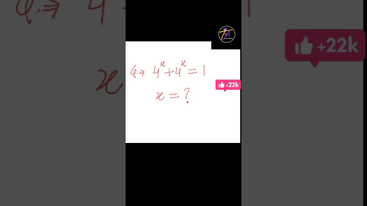 Exponential Equation Solutions #maths #mathstricks #shorts #thanksacademy #viralvideo