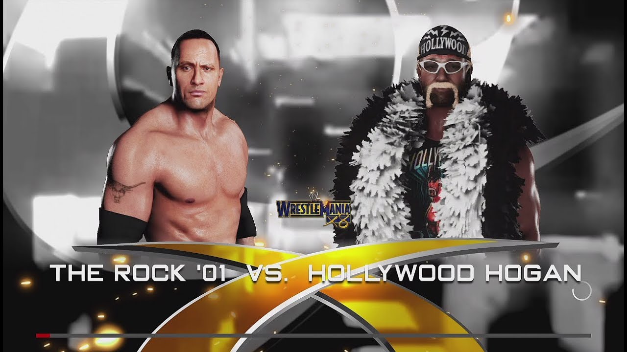 WWE 2K18 (PS4) The Rock vs Hollywood Hulk Hogan Wrestlemania X-8
