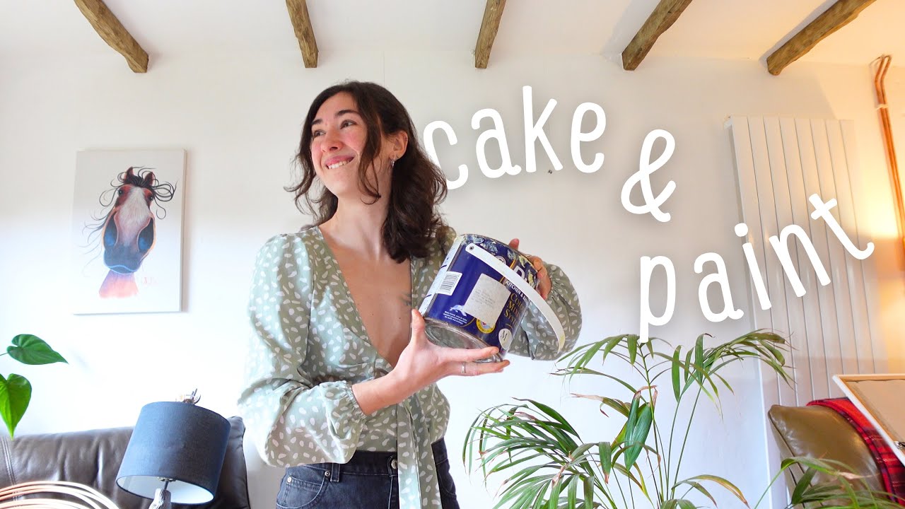 life update | painting stripes and baking a dandelion cake