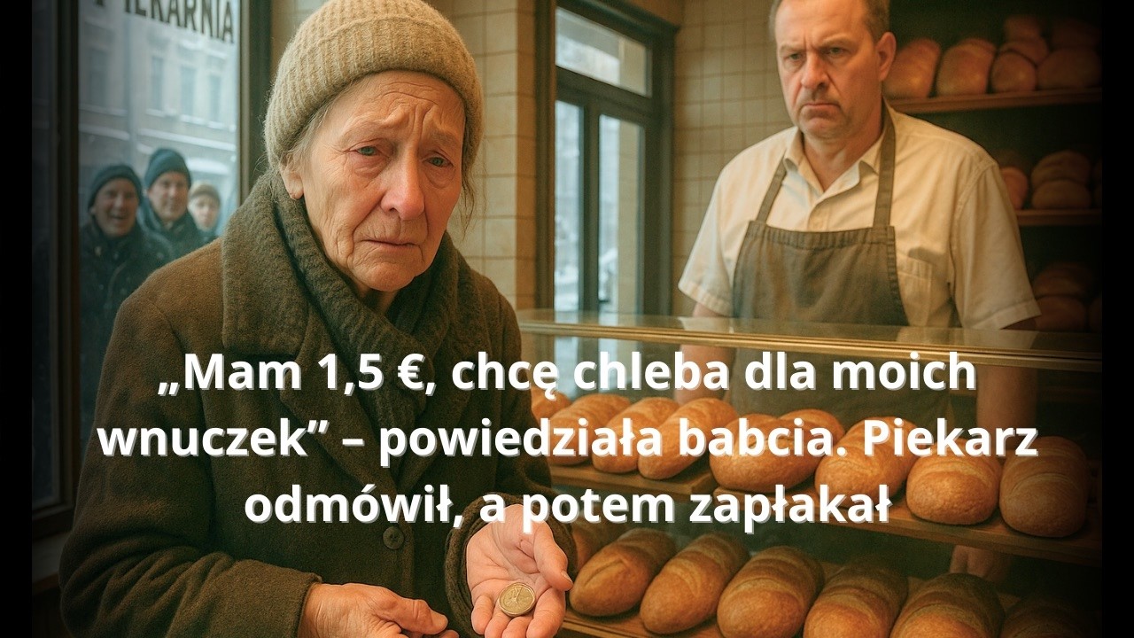 „Mam 1,5 €, chcę chleba dla moich wnuczek” – powiedziała babcia. Piekarz odmówił, a potem zapłakał