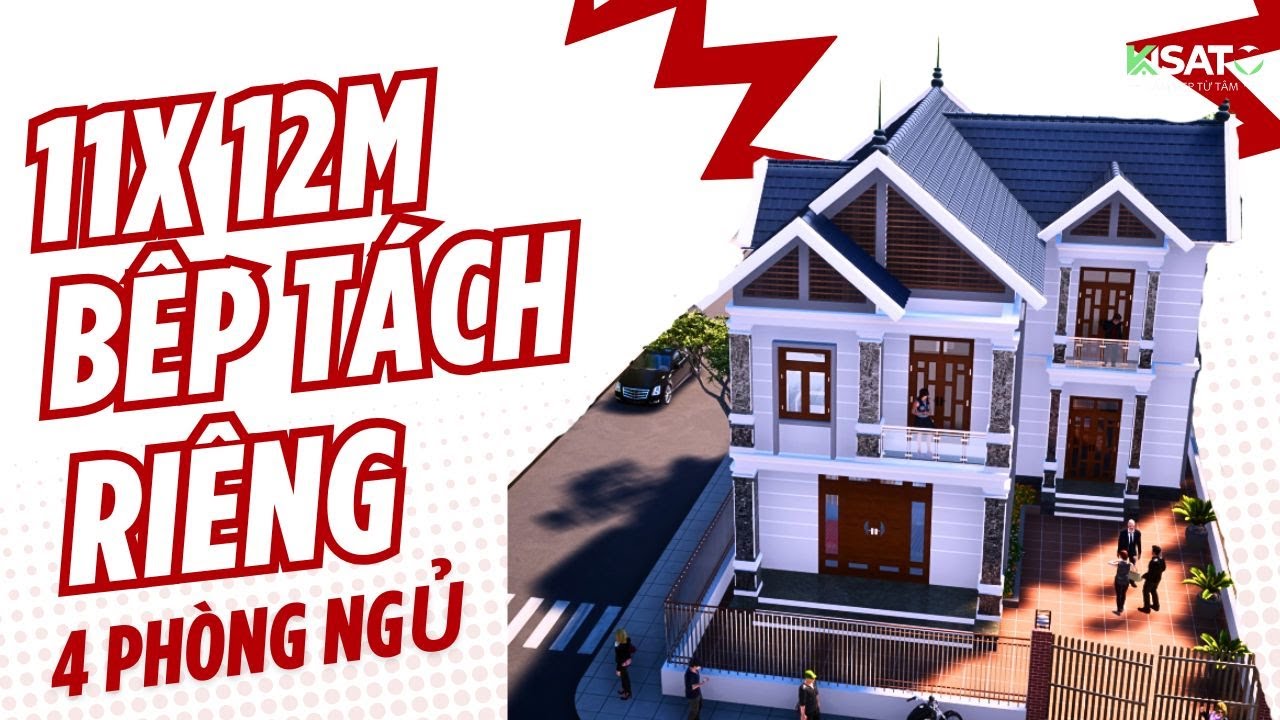 Nhà 2 Tầng 1x12m 4 Phòng Ngủ Có Bếp Tách Riêng
