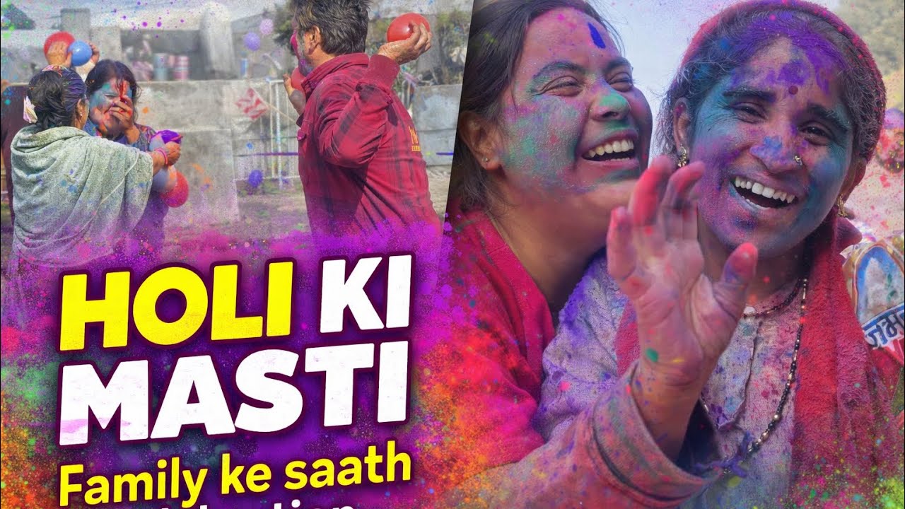 Family ke saath Holi ki full masti 🌈🥳||Holi vlog||Part-1 