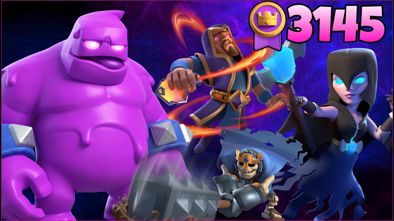3145🥇 with Elixir Golem Deck.!