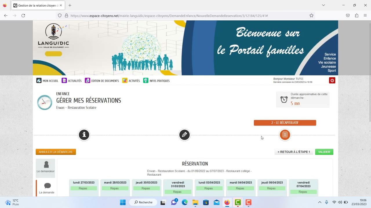 Tutoriel pour vous  inscrire à un dispositif du Service « Enfance Jeunesse et Sports »