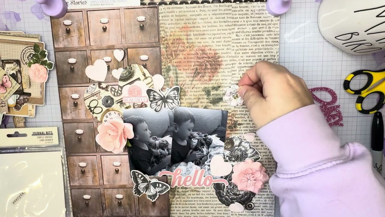 Using scraps to create heart embellishments, Color Rush Studio January kit
