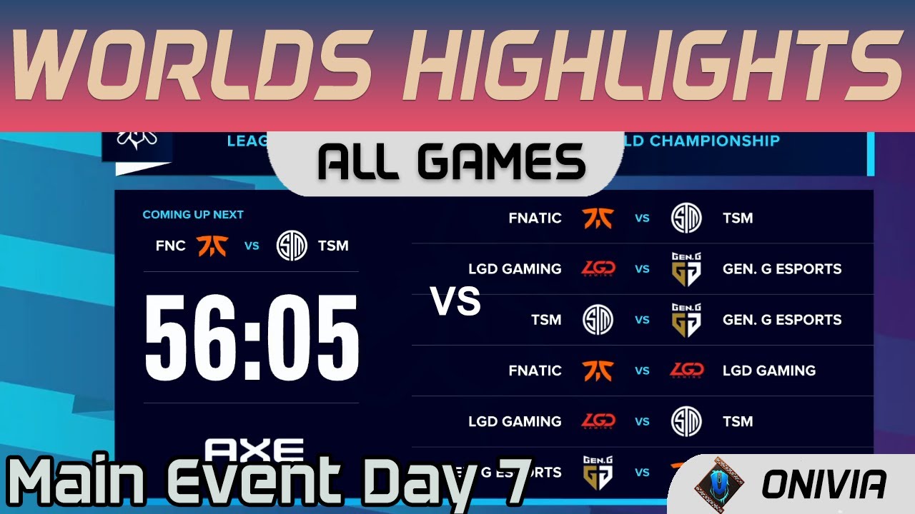 Main Event Day 7 All Games Highlights Worlds 2020 By Onivia