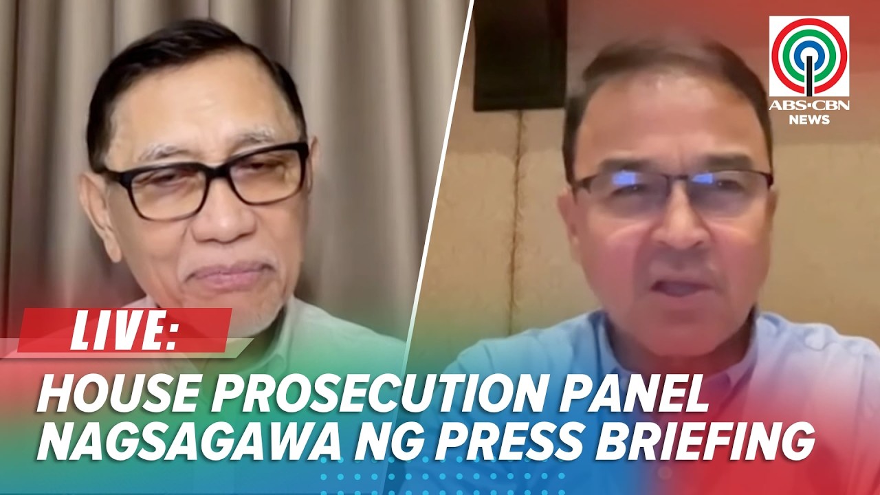 LIVE: House Prosecution Panel holds press briefing on VP Sara Duterte's Impeachment Trial