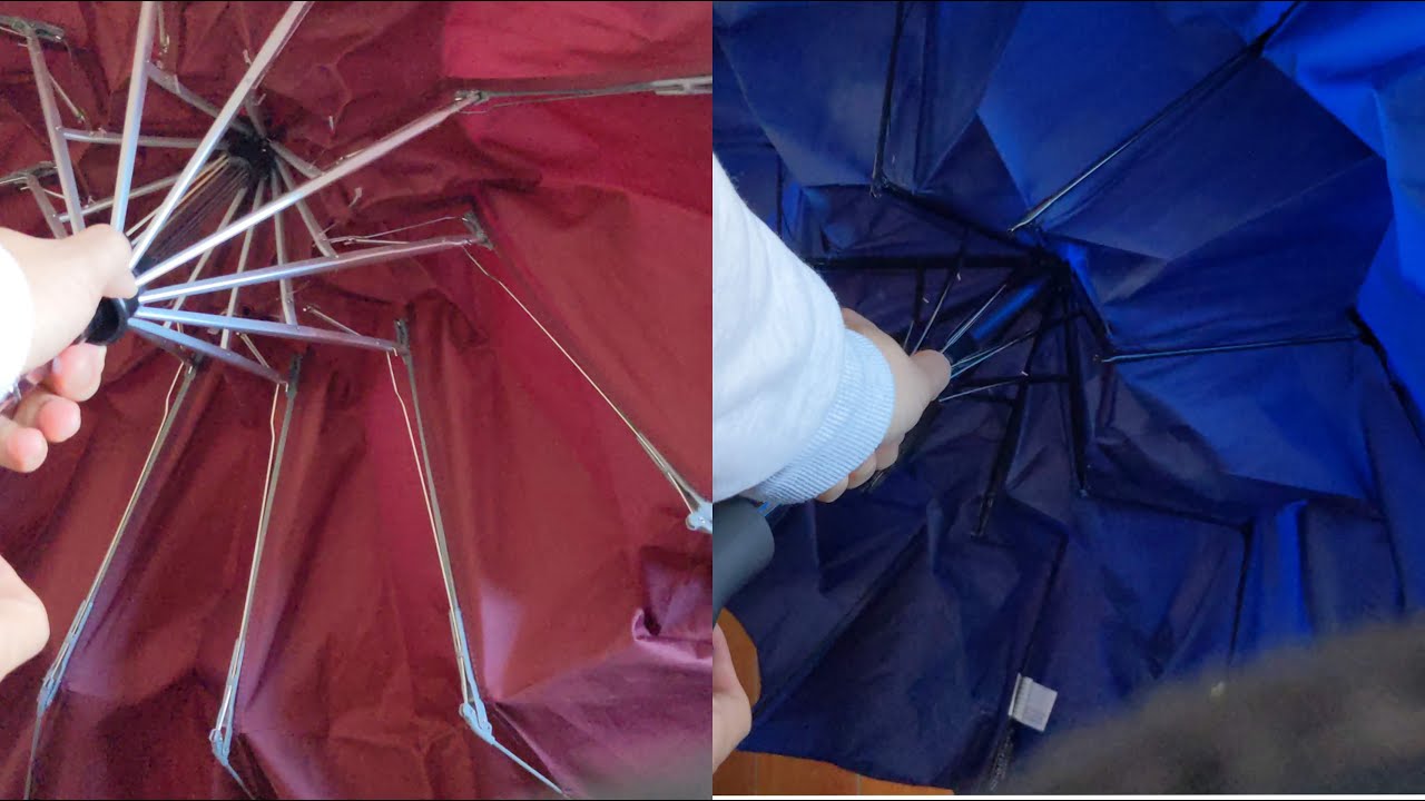 A Close Look at UVANTI Umbrella's Windproof Structure vs A non-windproof brella