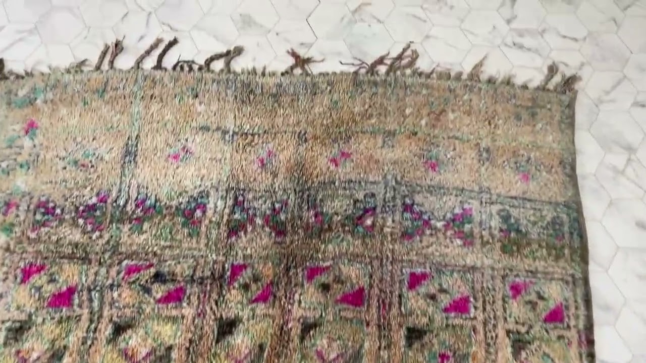 kechart - 6x10ft Vintage Moroccan Boujaad Rugs, handmade Beautiful moroccan rugs, 174 cm x 312 cm