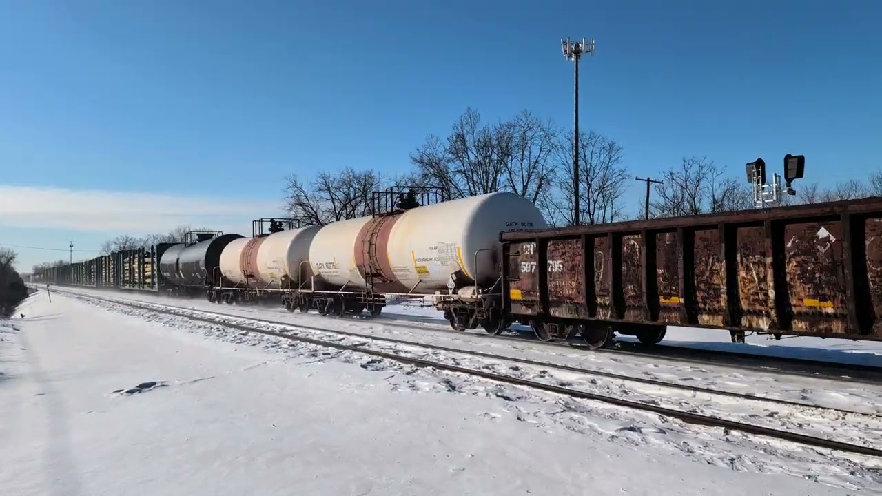 A rarely seen Norfolk Southern SD40-2 and a Norfolk Southern SD60E on a manifest train.