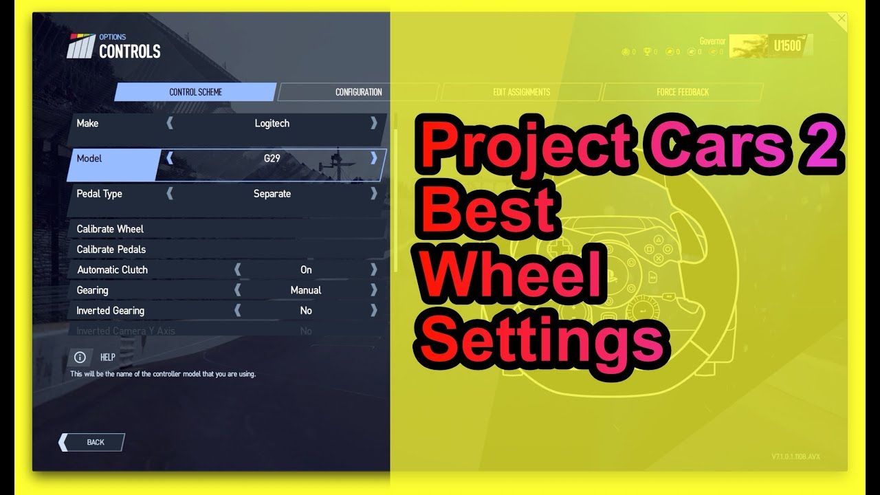 Project Cars 2 Best wheel settings (Logitech G29/G920)