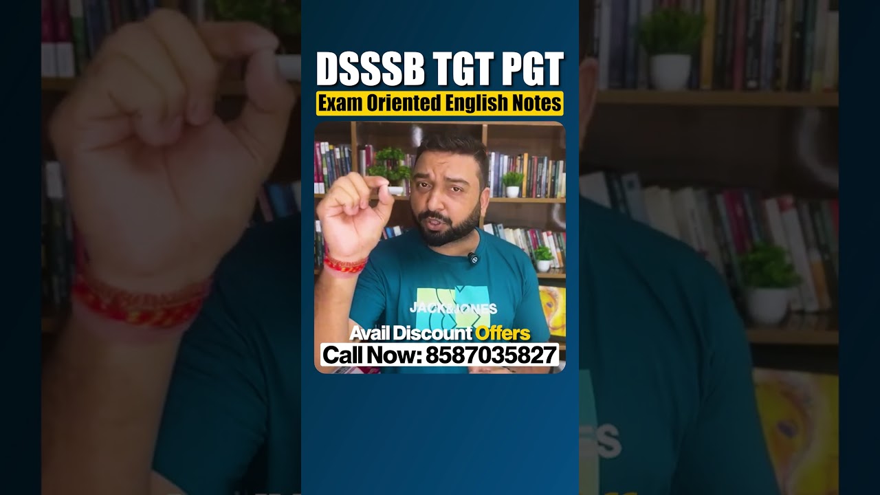 DSSSB TGT/PGT English Literature Notes by Vineet Pandey | Limited Time Offer!