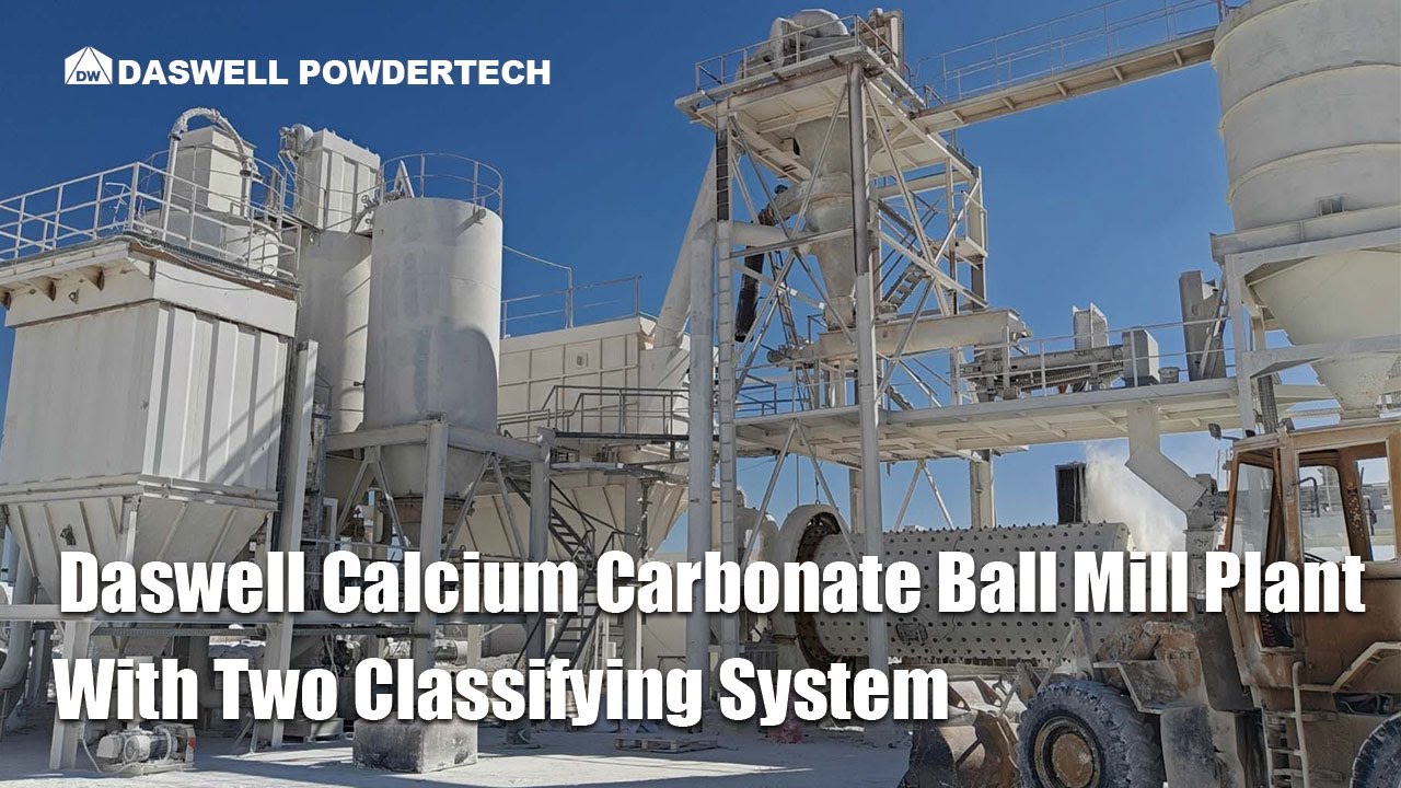 Daswell Calcium Carbonate Ball Mill Plant With Two Classifying System