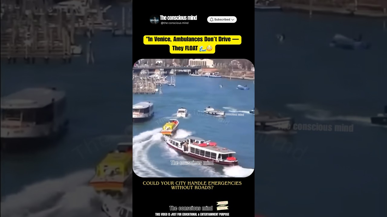 In Venice, Ambulances Don’t Drive — They FLOAT 🌊😳