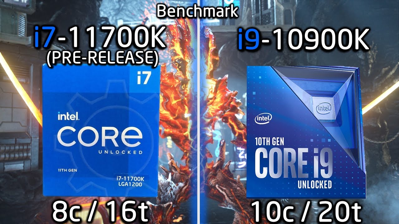 Intel i7-11700K vs Intel i9-10900K // Test in 6 Games