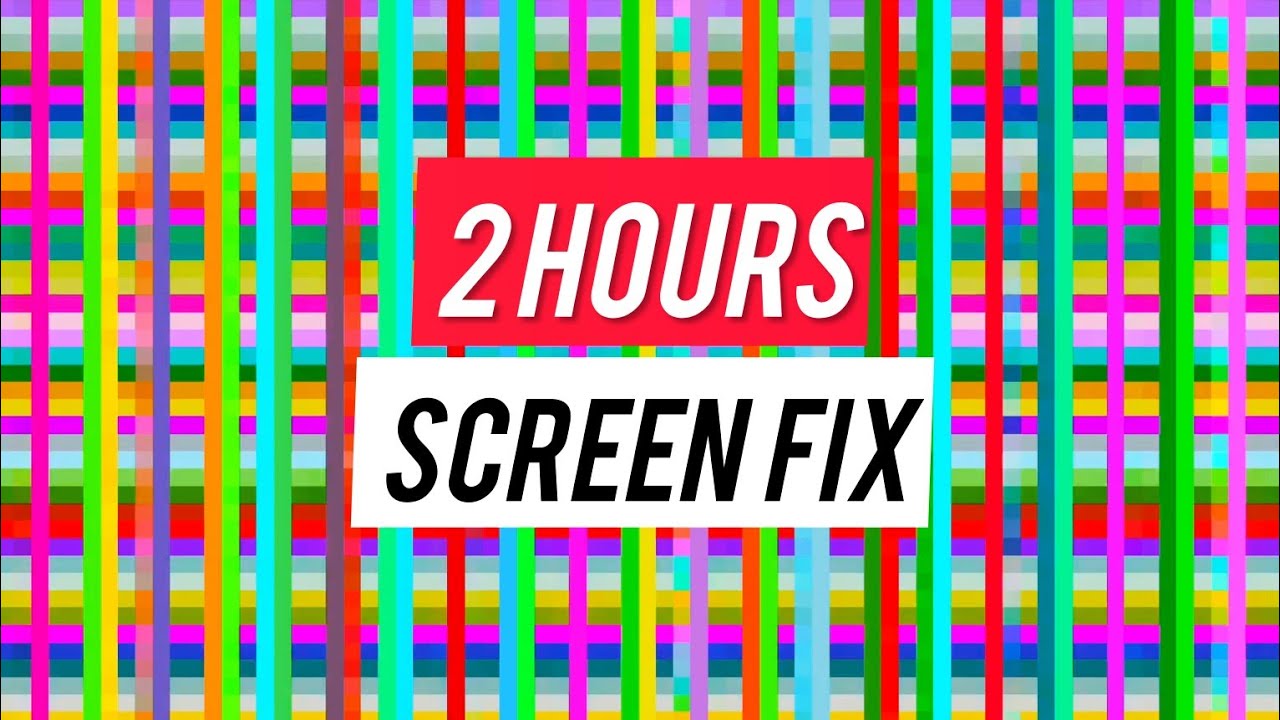 Screen Burn-In Fixer and Stuck Pixel Fixer Video For Display Screens | 2 Hour Video