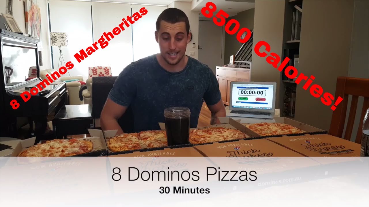 8 Dominos Margherita Pizza Challenge in 30 minutes | 8500 Calories