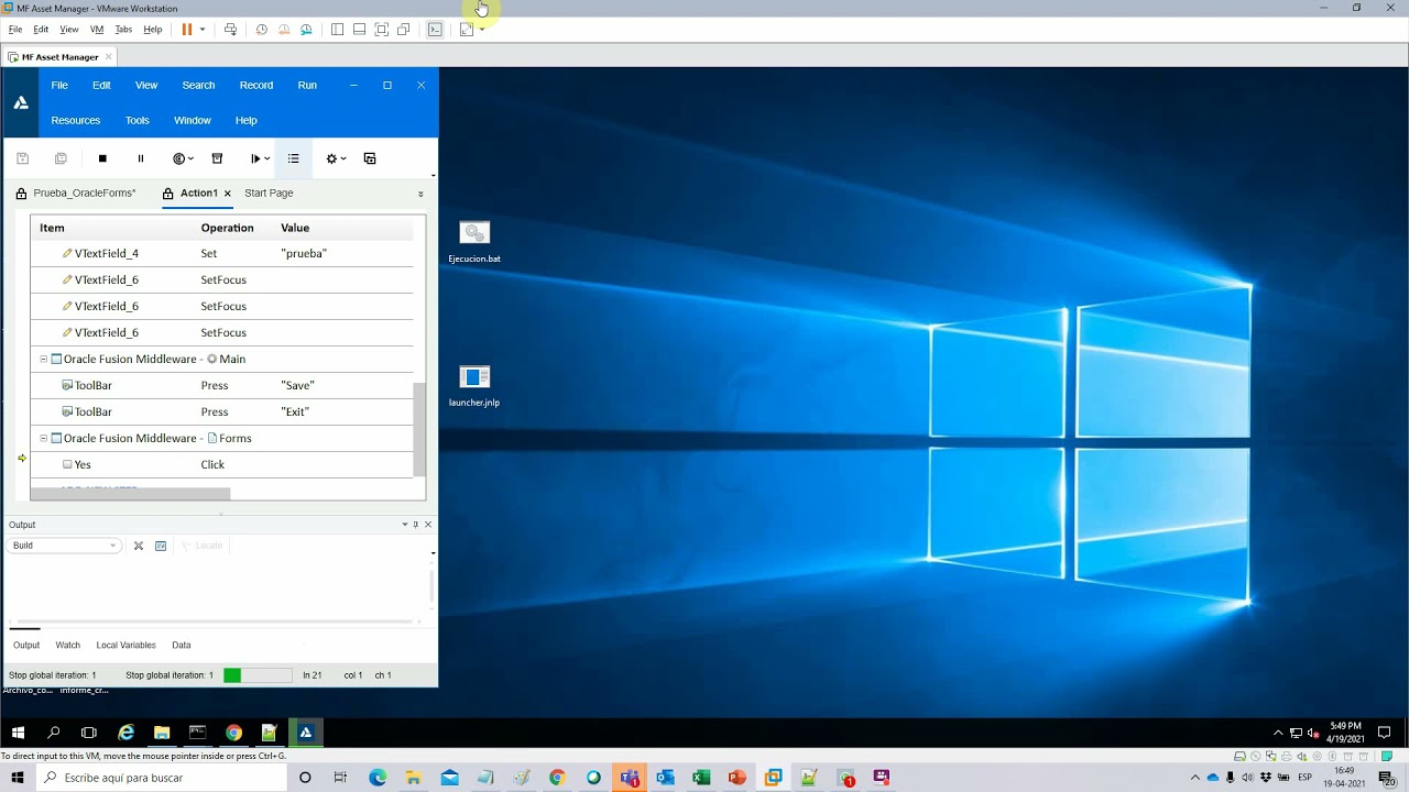 UFT ONE - ORACLE FORMS 12c