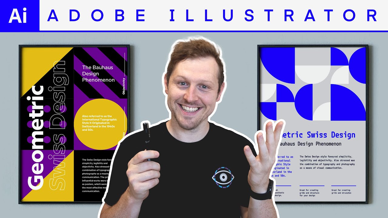 Swiss Geometric Poster Design  |  Design Tutorial  |  Adobe Illustrator