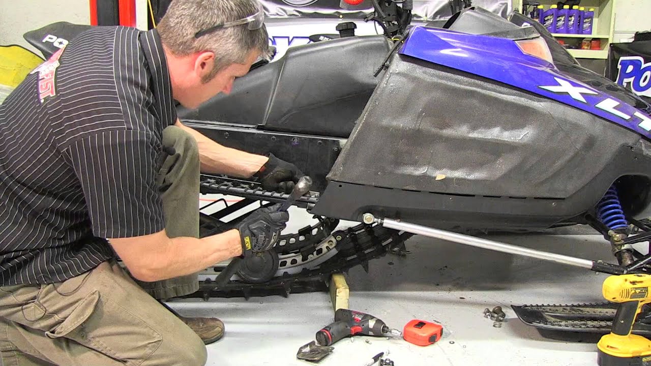 Polaris XLT 600 mod sled Rev XP suspension install to 159