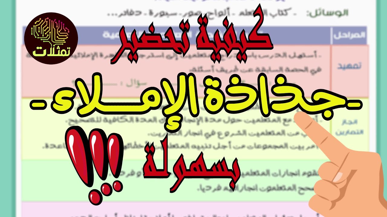 جذاذة الإملاء لجميع مستويات التعليم الإبتدائي
