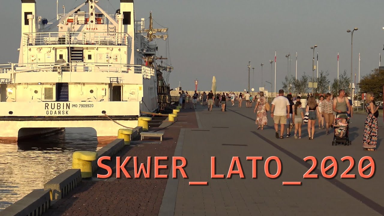 Gdynia Skwer Kościuszki Lato Wieczór 2020 4K